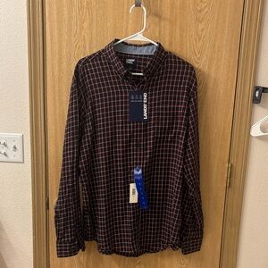 Lands' End Shirt with Red Checkered Print